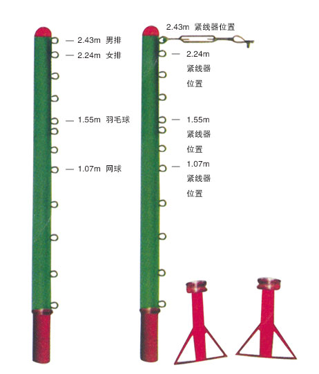 YL265-地插式排羽网三用柱
